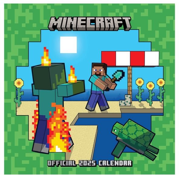 Minecraft kalendarz ścienny 2025 dla dzieci