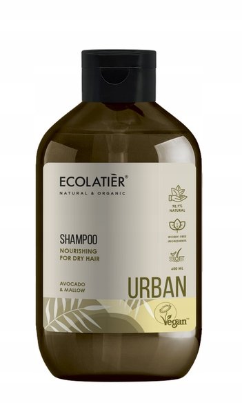 Ecolatier, Szampon Odżwyczy Do Włosów Suchych - Avocado Malwa, 600ml