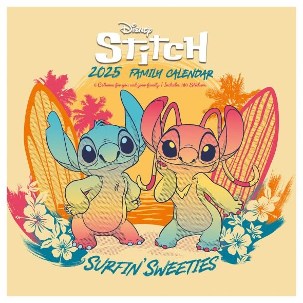 Lilo i Stitch kalendarz ścienny 2025 organizer planer rodzinny Disney