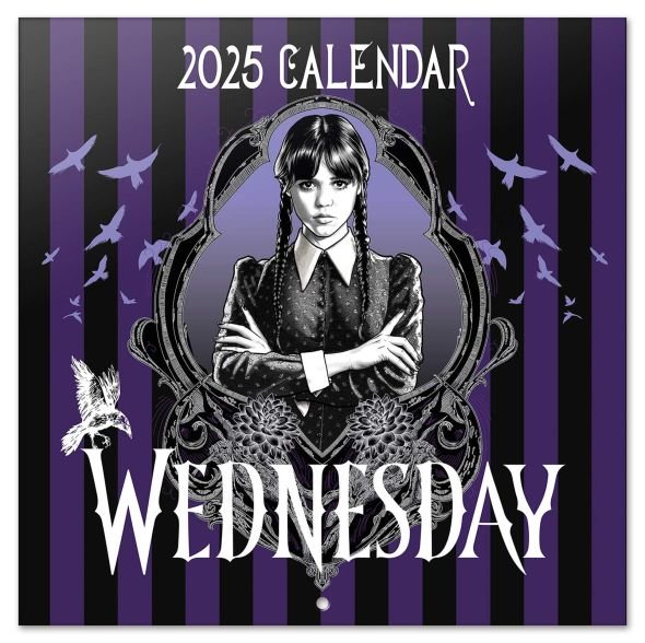Wednesday kalendarz ścienny 2025