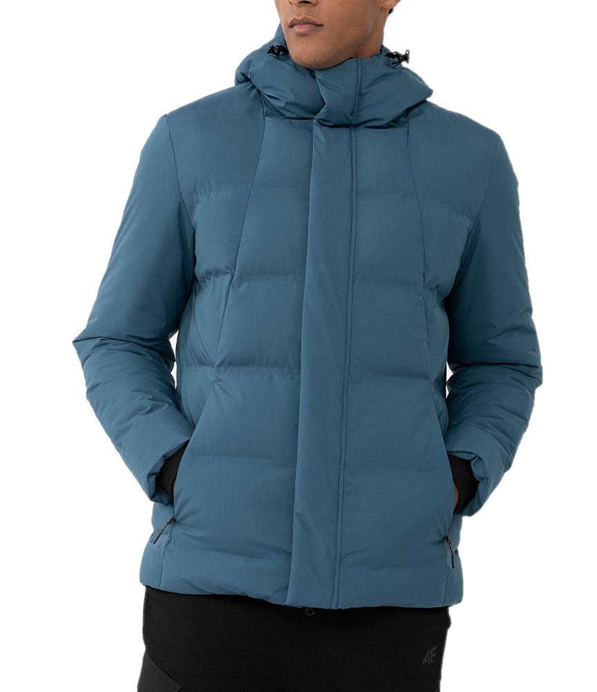 Kurtka męska puchowa 4F AW23TDJAM249 - denim XL