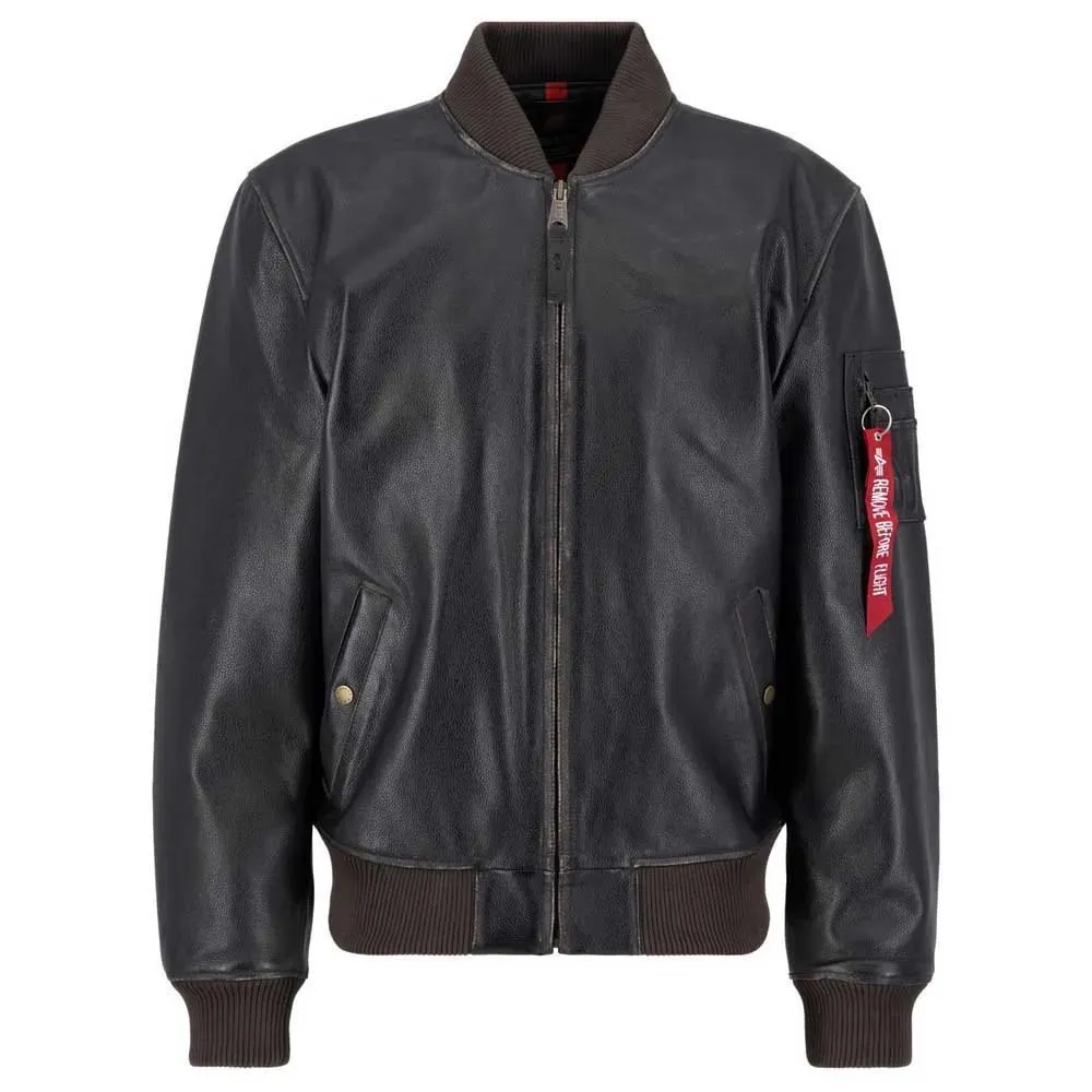 Kurtka skórzana Alpha Industries MA-1 Leather LF 138121 250 - Vintage Brown