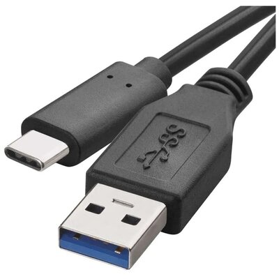 Przewód Usb 3.1 wtyk A wtyk C 1m czarny