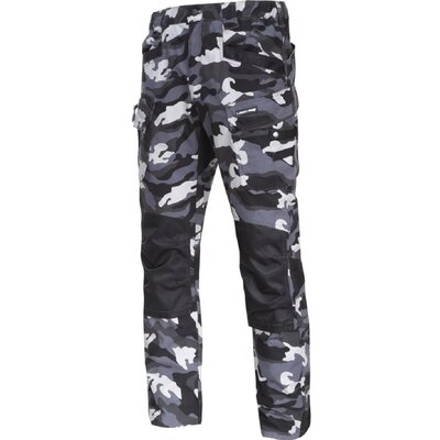 LAHTI PRO Spodnie robocze bojówki moro wzmocnione Slim Fit roz L L4051403) LPL4051403