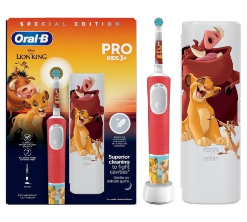 Oral-B Pro Kids 3+ Lion King Szczoteczka elektryczna dla dzieci od 3 lat + Etui