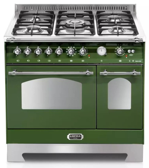 Kuchnia gazowo-elektryczna LOFRA DOLCEVITA 90 OLIVA VERDE RVD96MFTE/Ci/Chrome