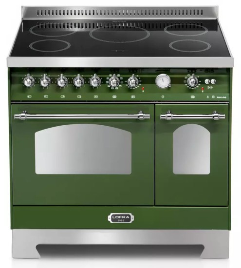 Kuchnia z płytą indukcyjną LOFRA DOLCEVITA 90 OLIVA VERDE RVD96MFTE/5i/Chrome