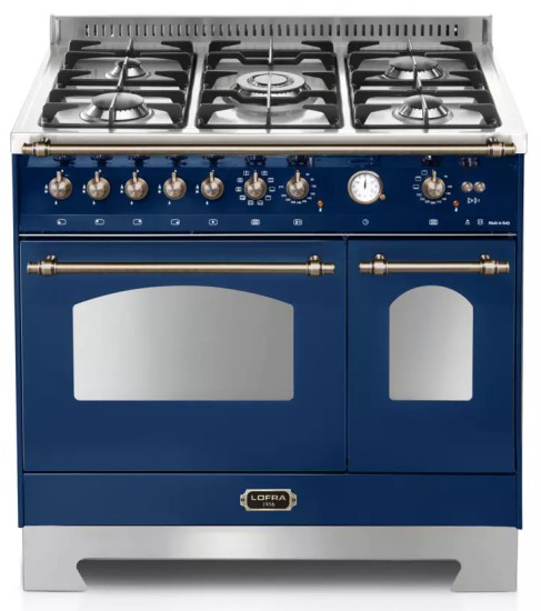 Kuchnia gazowo-elektryczna LOFRA DOLCEVITA 90 BLU RBLD96MFTE/Ci/Bronze