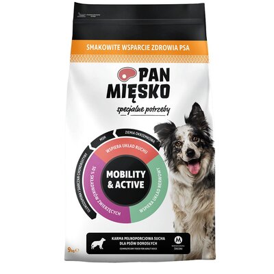 Pan Mięsko Mobility & Active M 9kg Sucha Karma dla Psa