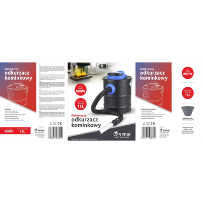Odkurzacz kominkowy 15 l 800 W