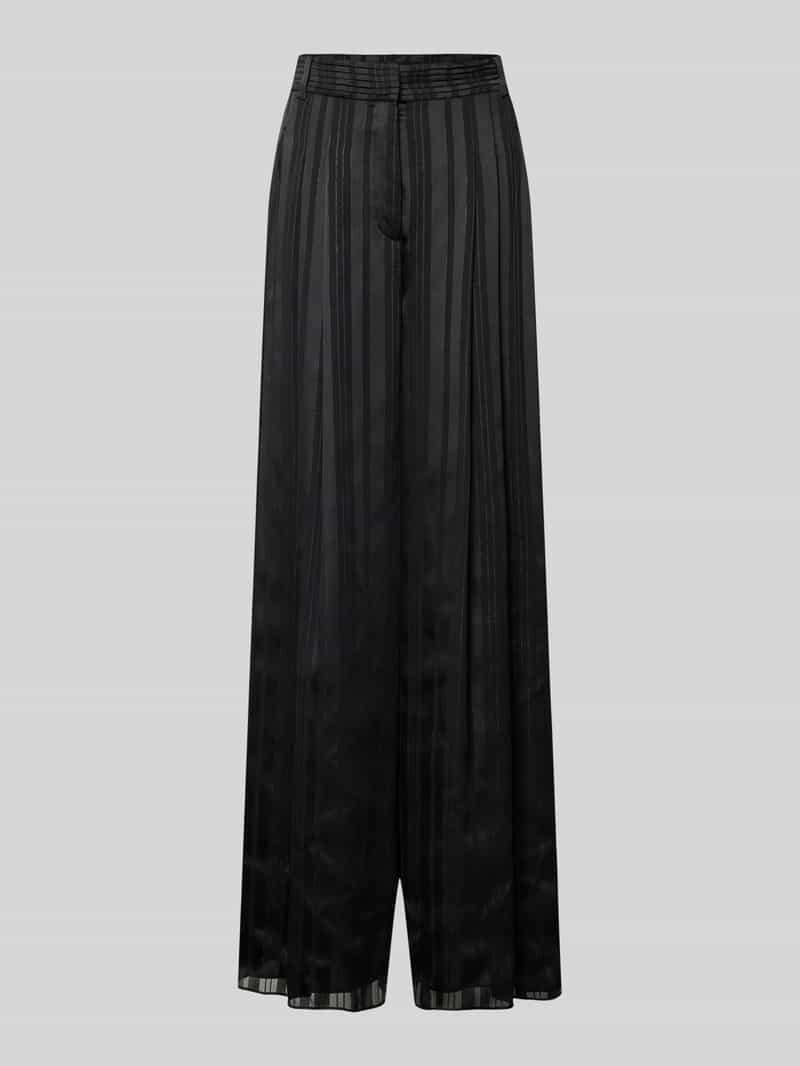 Spodnie materiałowe z szeroką nogawką i plisami