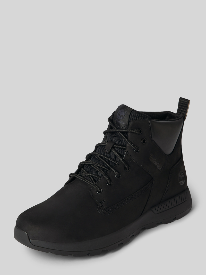 Buty sznurowane ze skóry z wytłoczonym logo