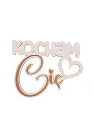Drewniany napis - Kocham Cię 5szt biały