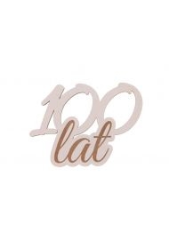 Drewniany napis - Sto lat 5szt biały