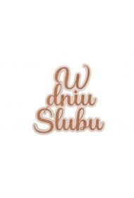 Drewniany napis - W dniu ślubu 5szt biały