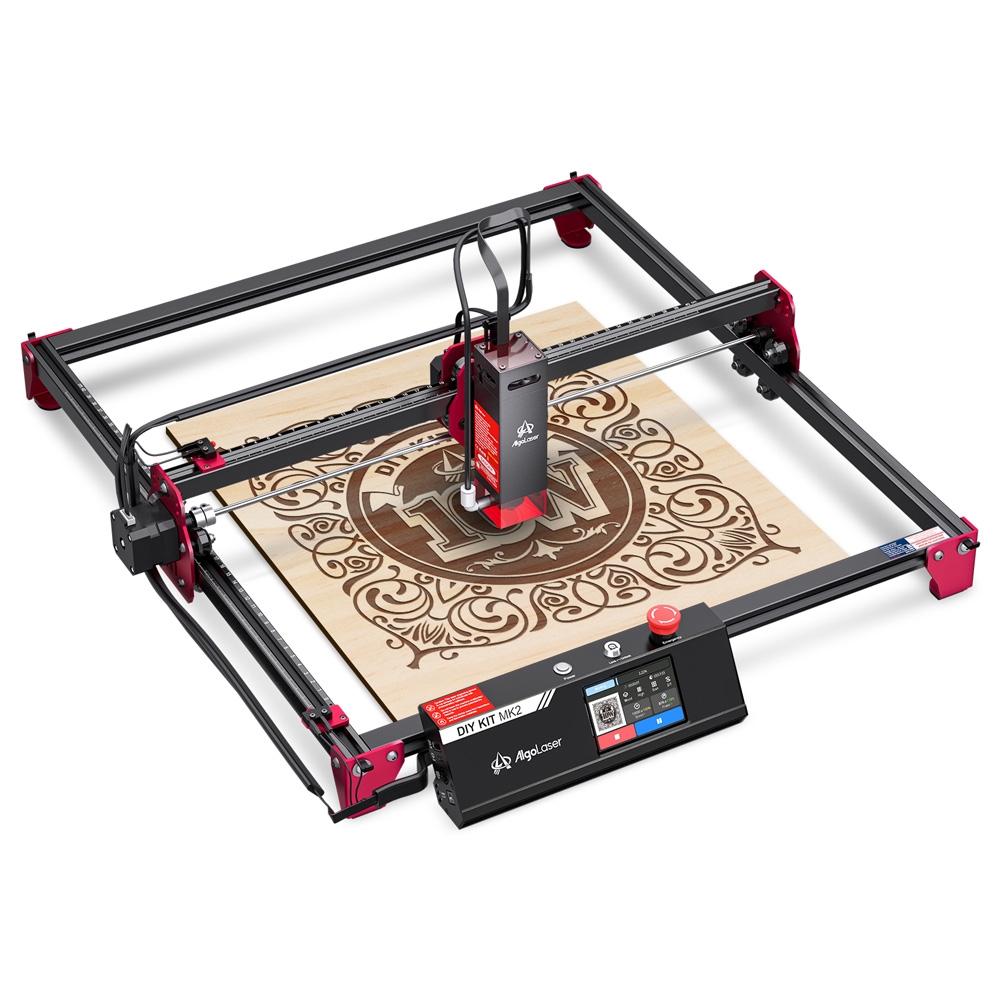 Grawerka Laserowa AlgoLaser DIY KIT MK2 10W, Ekran Dotykowy 3,5 Cali, Dokładność 0,01mm, Prędkość Grawerowania 12.000mm/min.