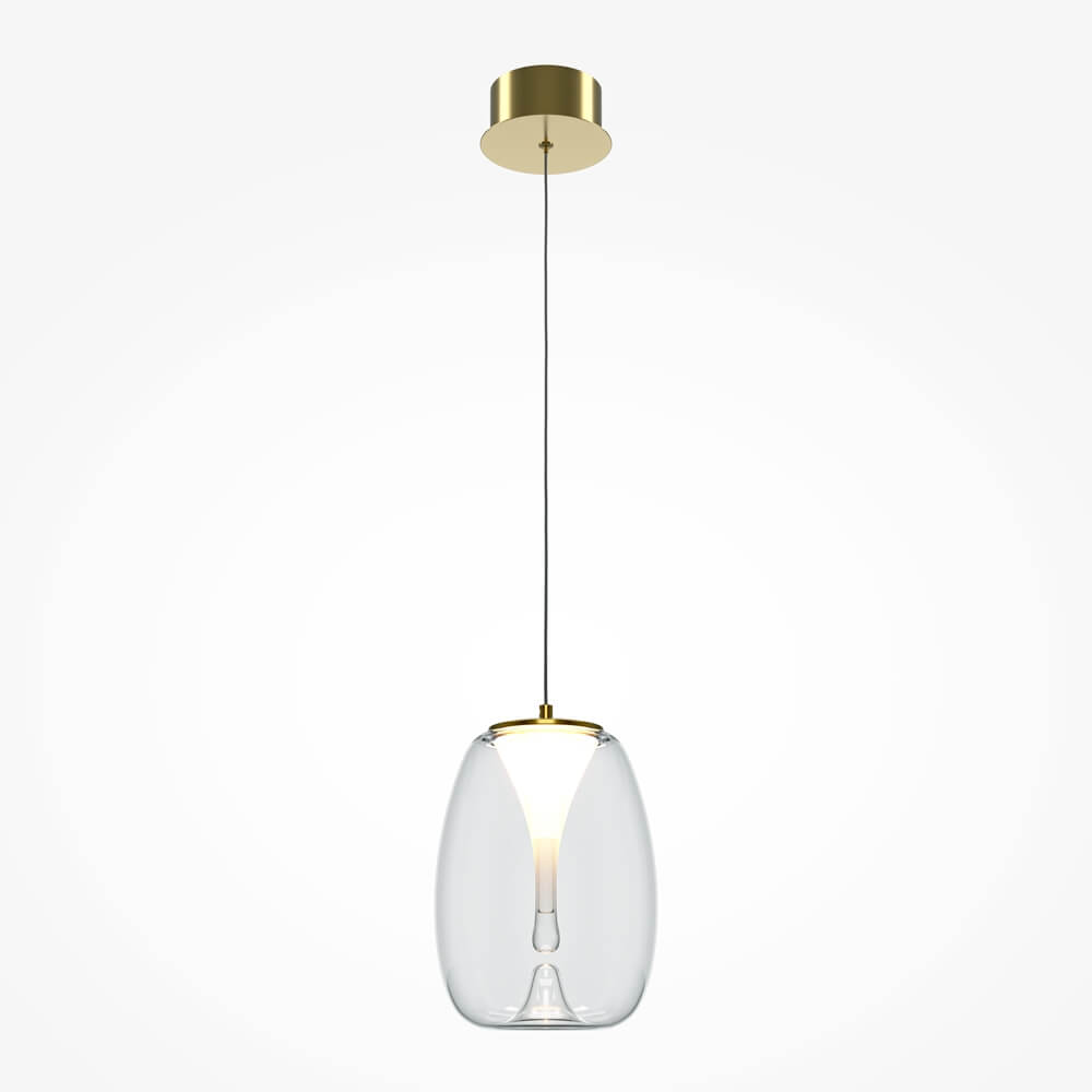 Zawieszana lampa Splash MOD282PL-L8G3K1 Maytoni LED 7W 3000K złota przezroczysta