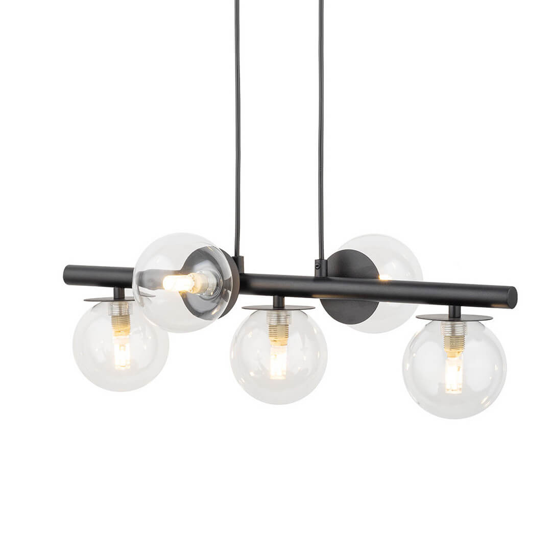 Lampa wisząca Avola 40791 Sigma bubble do jadalni czarna transparentna