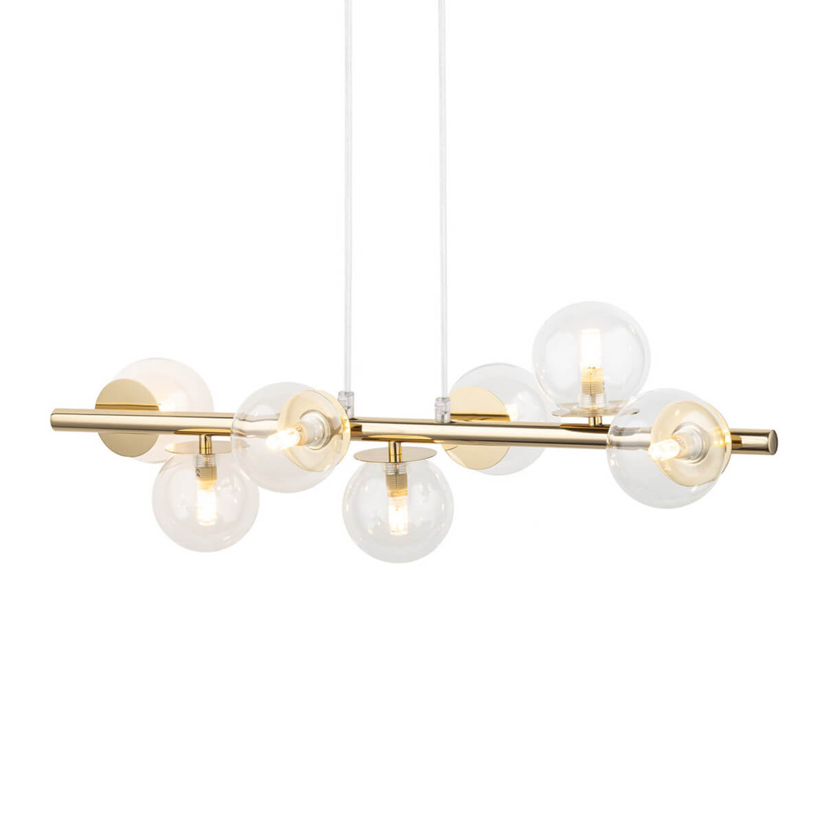 Wisząca lampa na listwie Avola 40800 Sigma bubbles złota transparentna