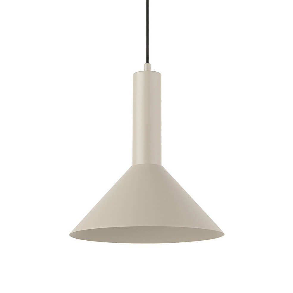 Stożkowa lampa zwisająca Vitrum 40806 Sigma salonowa szara beżowa