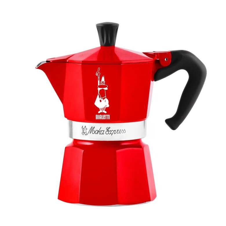 Kawiarka Bialetti Moka Express Nutcracker 3 filiżanki - Czerwona