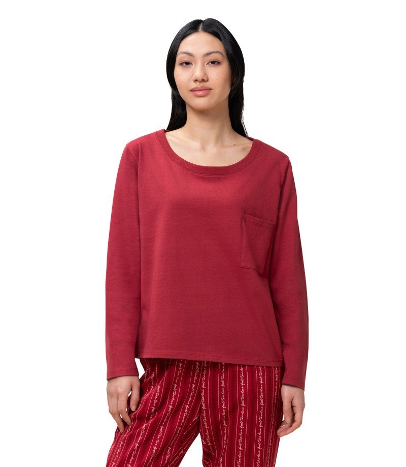 Góra od piżamy Mix & Match LSL Top Chest Pocket 02-40