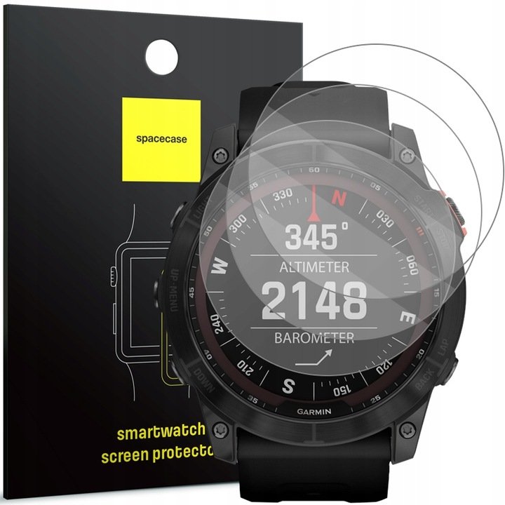 3× Szklo hartowane Spacecase Garmin Fenix 7X / 7X Solar