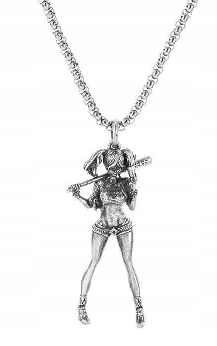 NASZYJNIK, WISIOREK, PRZYWIESZKA - DZIEWCZYNA Z BEJSBOLEM - HARLEY QUINN