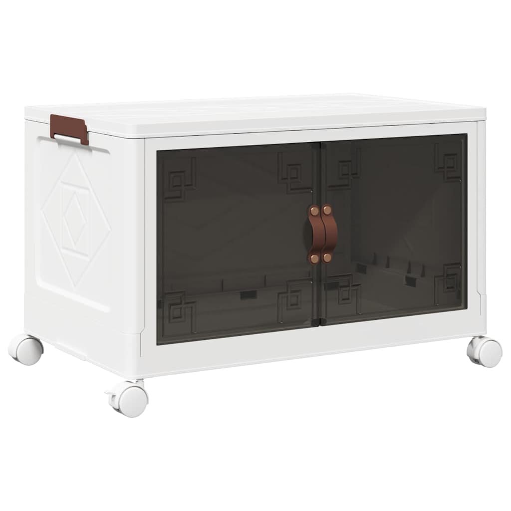 vidaXL Skrzynia do przechowywania z kółkami, 75 L, 65x40x41,5 cm