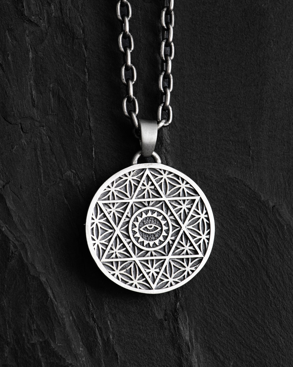 Srebrny wisiorek FLOWER OF LIFE
