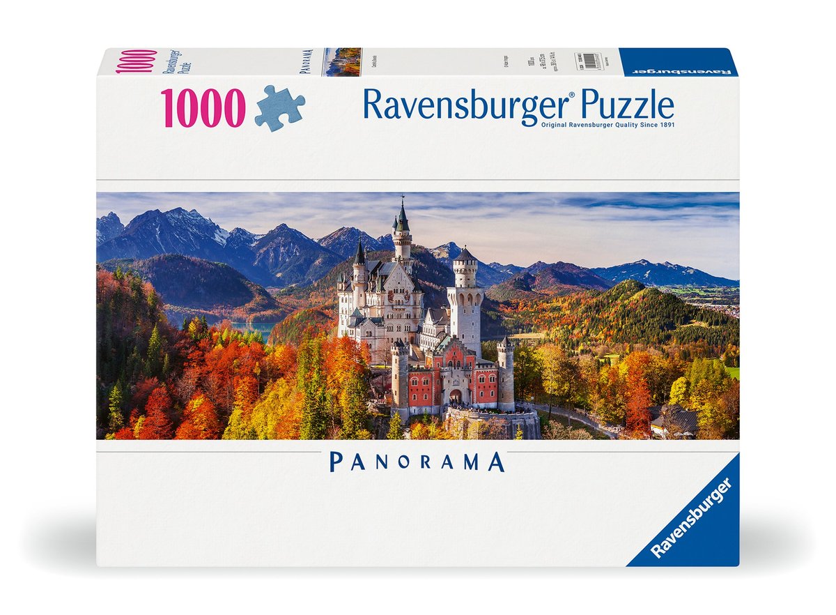 Puzzle 2D, PANORAMA, Zamek w Bawarii, 1000 elementów