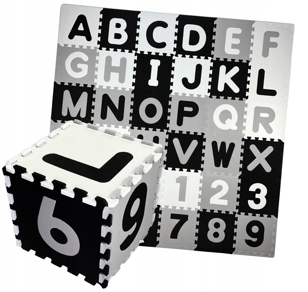 DUŻA MATA PUZZLE PIANKOWE 36EL EVA 180x180 ALFABET