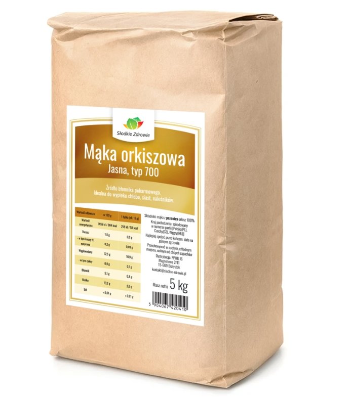 Słodkie Zdrowie, Mąka Orkiszowa, 5000 g
