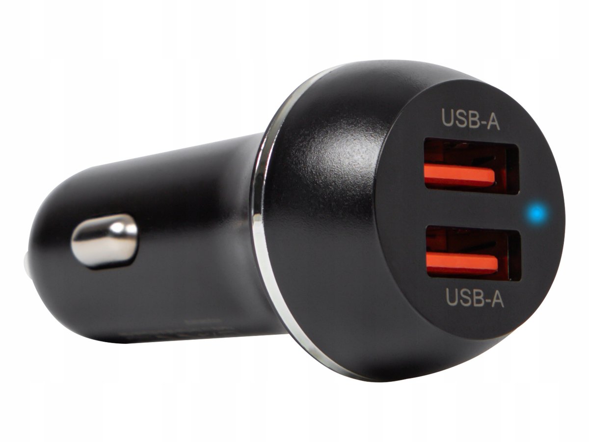 ŁADOWARKA SAMOCHODOWA SZYBKIE ŁADOWANIE 2x USB MOCNA 2,4A