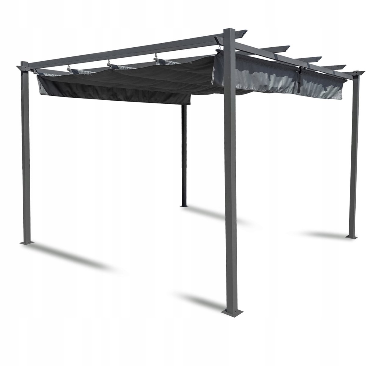 PERGOLA TARASOWA ALTANA OGRODOWA szara 3x3x2,2m nowoczesna SOLIDNA stalowa