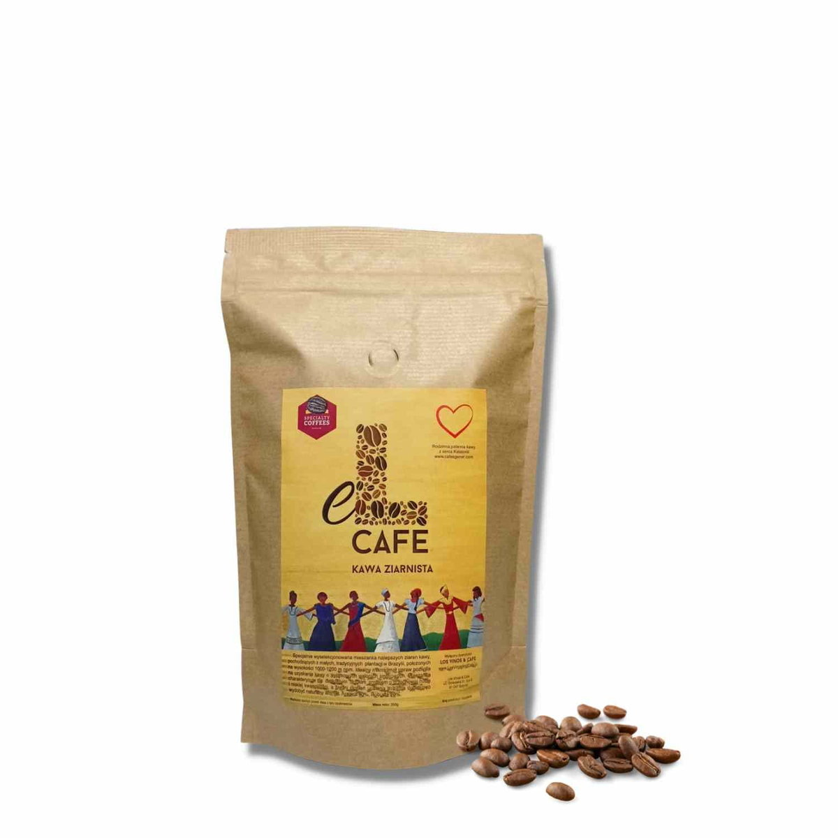 el Café Natural Estandart Kraft, ziarnista 250g