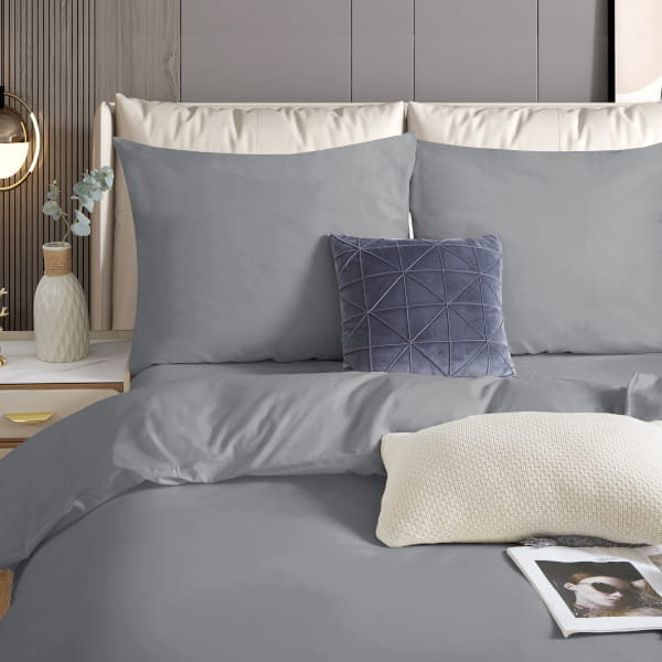 Grafit Pościel Jednobarwna Satyna Bawełniana 220x200