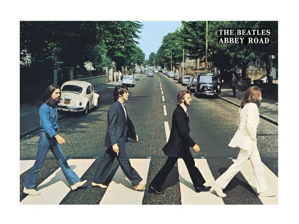 Pocztówka A6 The Beatles Abbey Road pocztówki z zespołami muzyczne