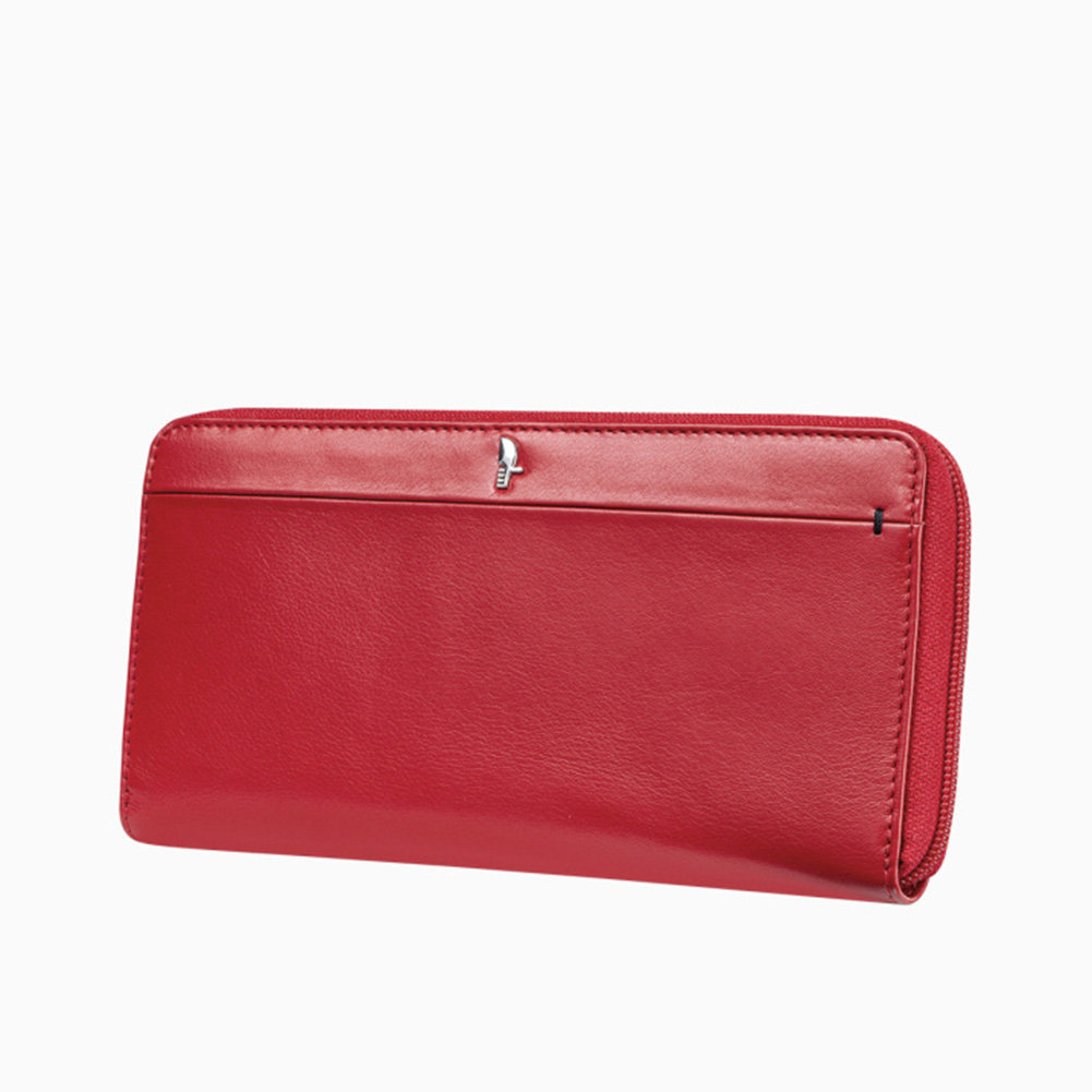 Portfel Damski Skórzany Duży RFID Skóra Naturalna PUCCINI Czerwony NA1500 3