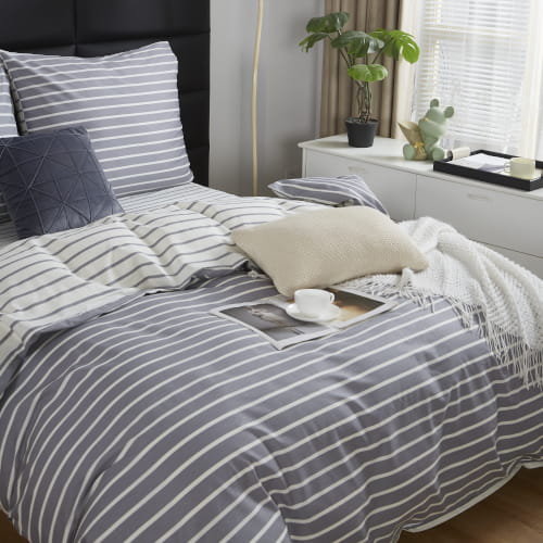 Pościel w Paski Satyna Bawełniana 220x200 S055