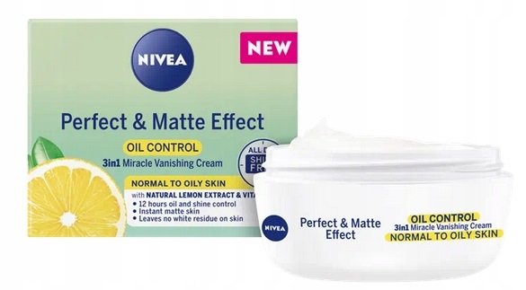Nivea Perfect & Matte Effect Oczyszczający Krem Z Witaminą C 50ml