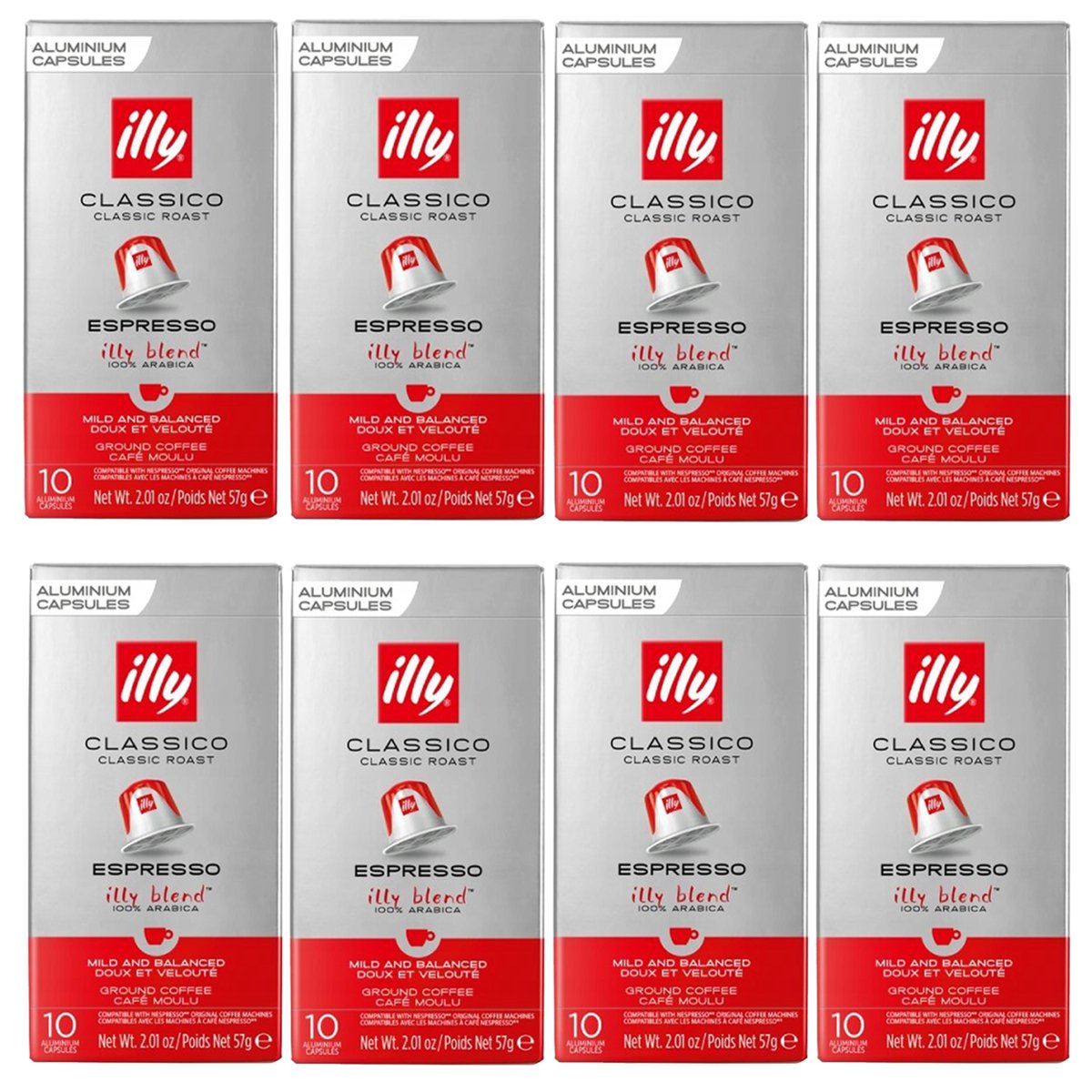8x Kapsułki Illy Classico 10szt.