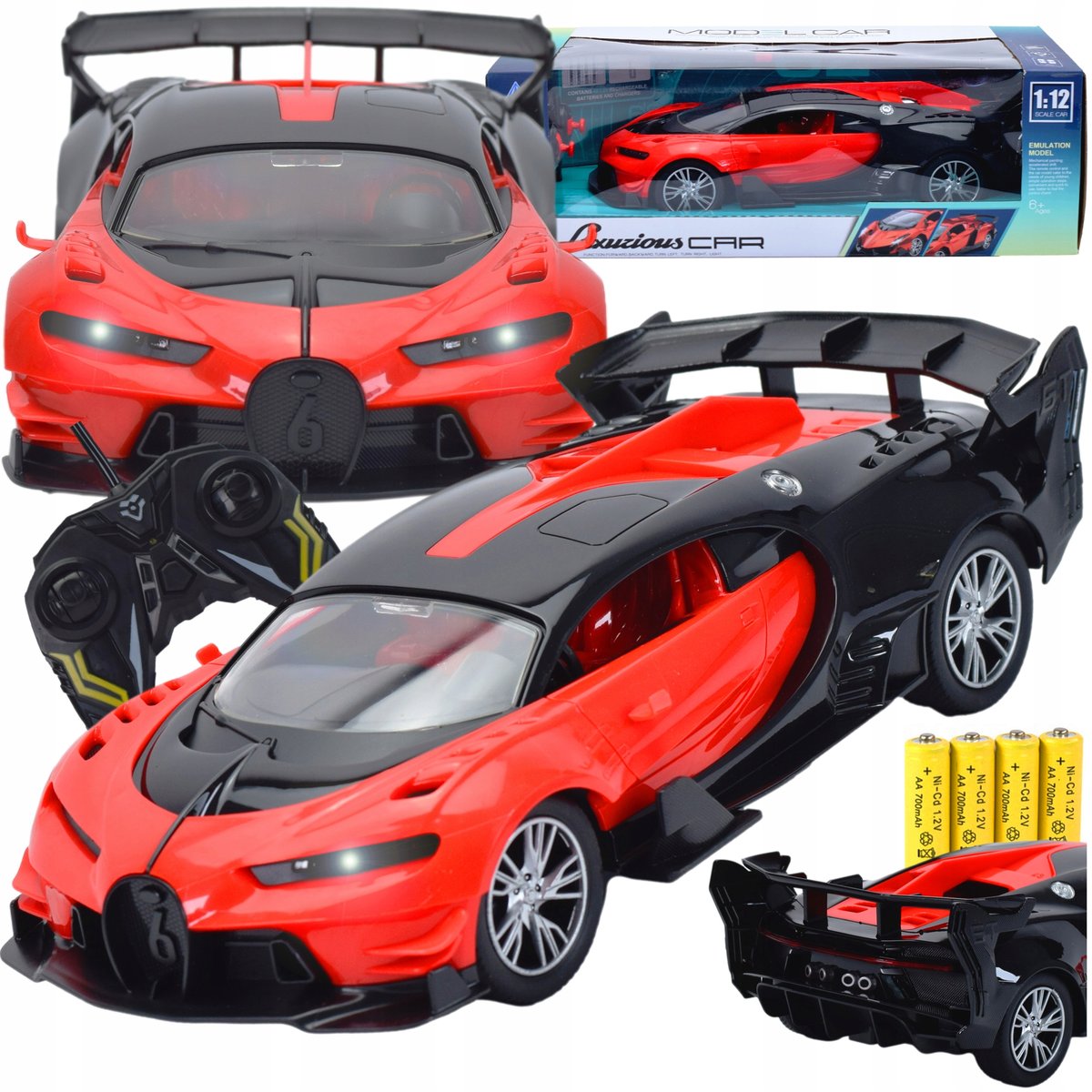 SPORTOWY SAMOCHÓD AUTO ZDALNIE STEROWANE NA PILOT RC DŹWIĘK ŚWIATŁA AKU