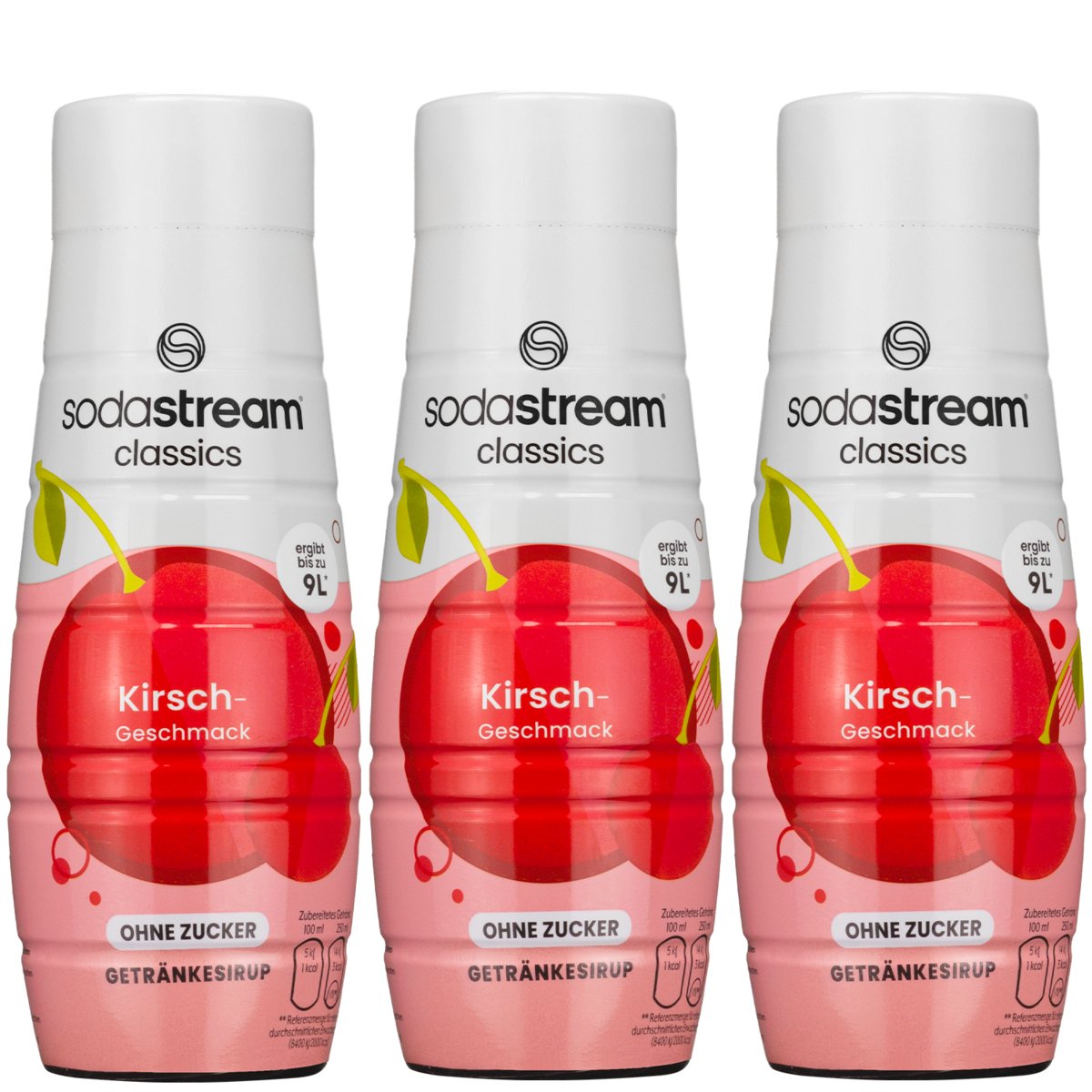 3x Syrop do SodaStream Wiśnia Bez Cukru 440ml