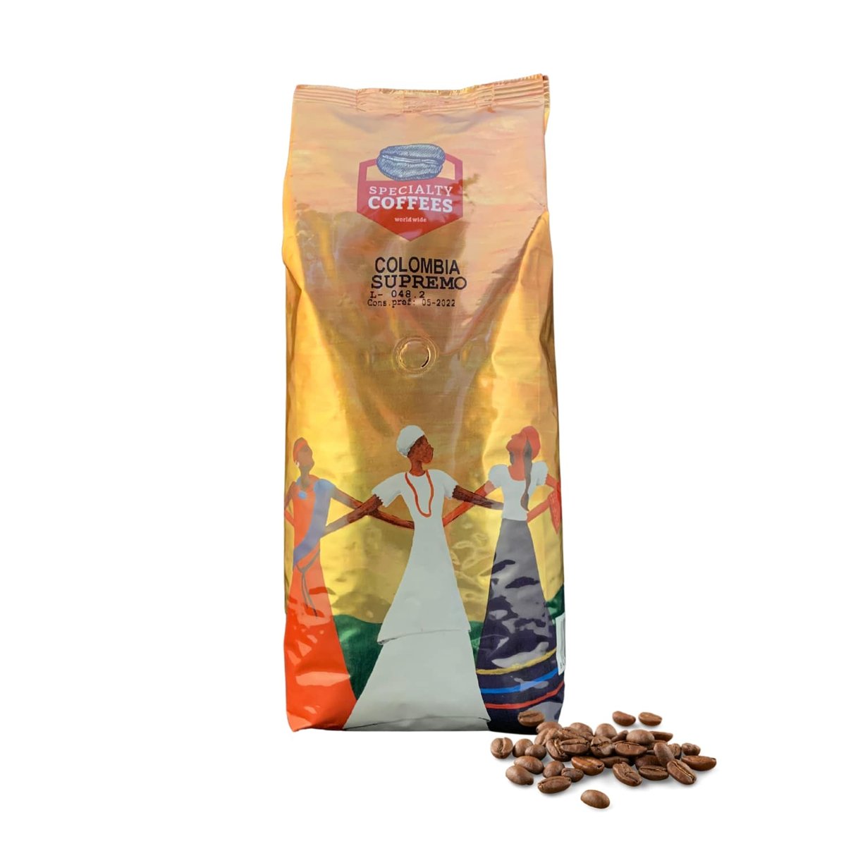 Café Columbia Supremo, kawa kolumbijska ziarnista 1kg