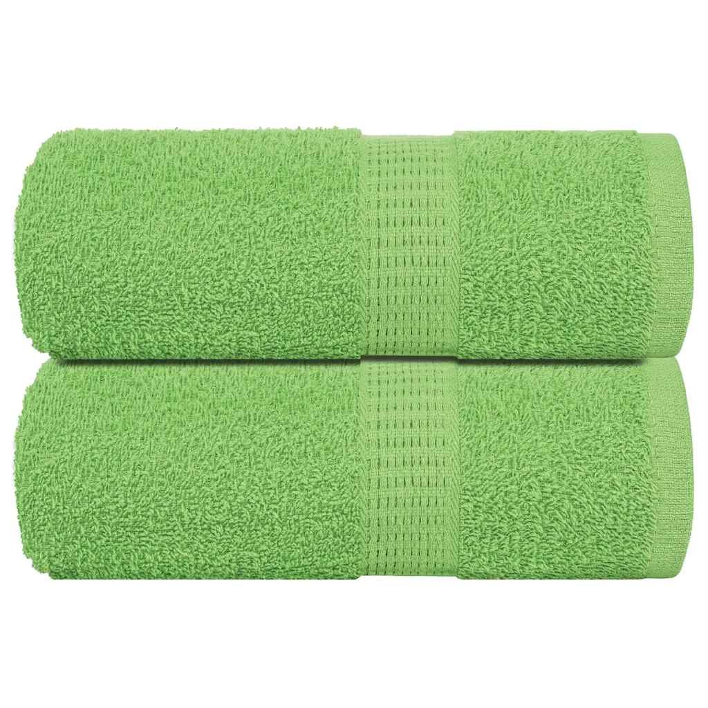 vidaXL Ręczniczki, 2 szt, zielone, 30x30 cm, 360 g/m2, bawełna 100%