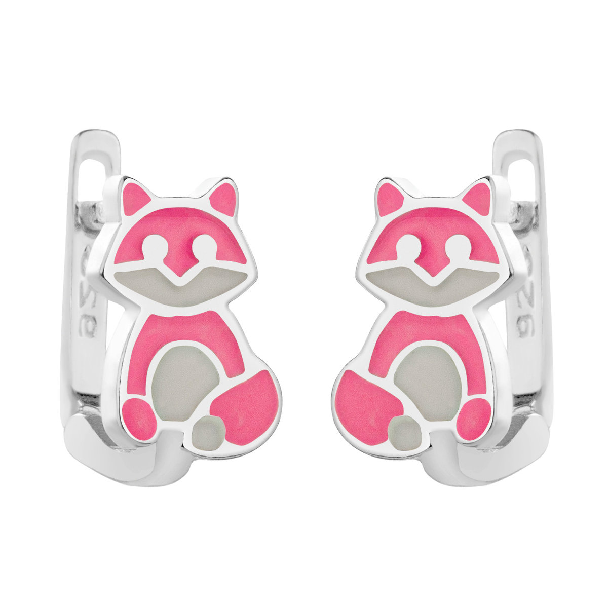 DELIKATNE UROCZE KOLCZYKI RÓŻOWE KOTKI p.925