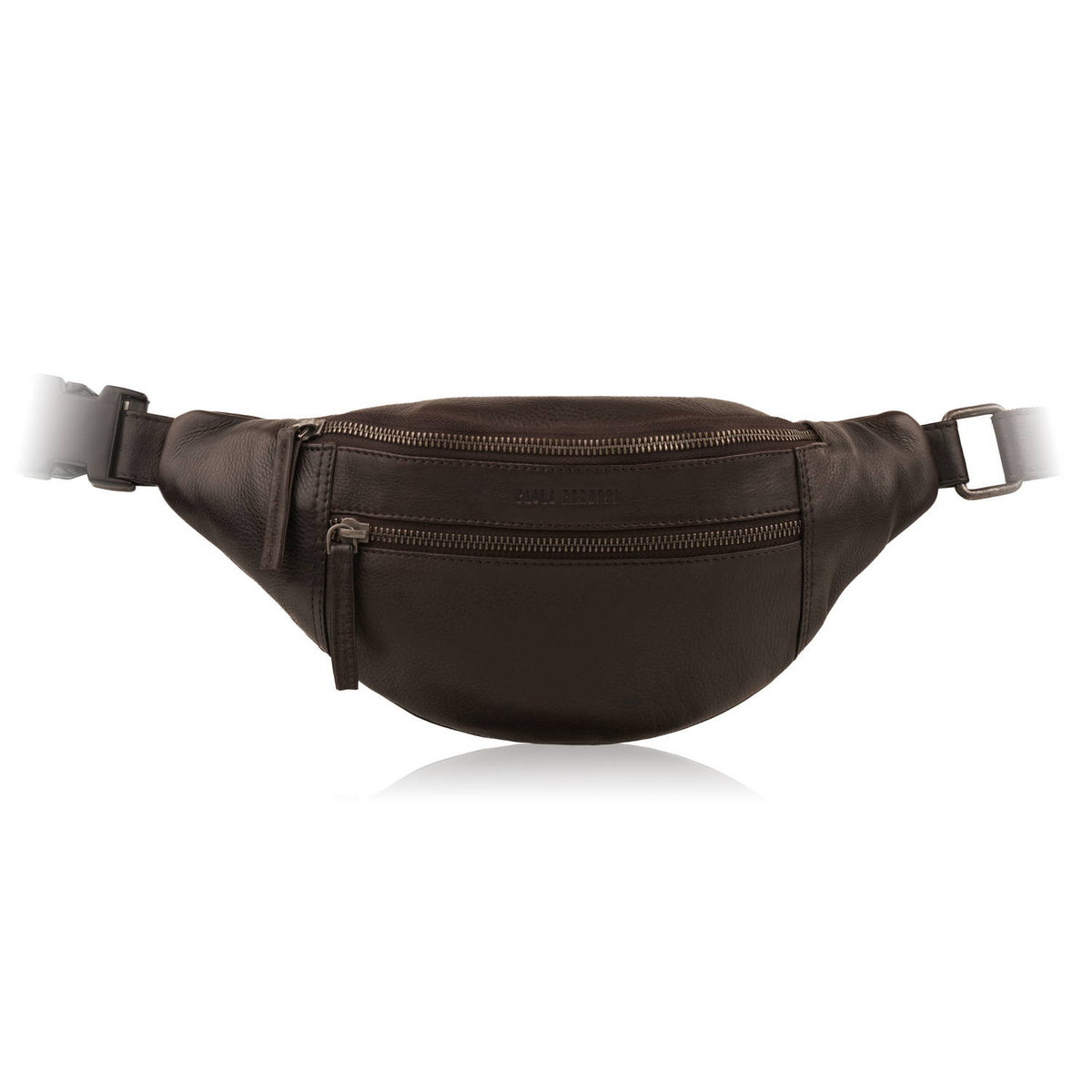 SASZETKA MĘSKA SKÓRZANA BRĄZOWA NA PAS PAOLO PERUZZI AL-11-BR