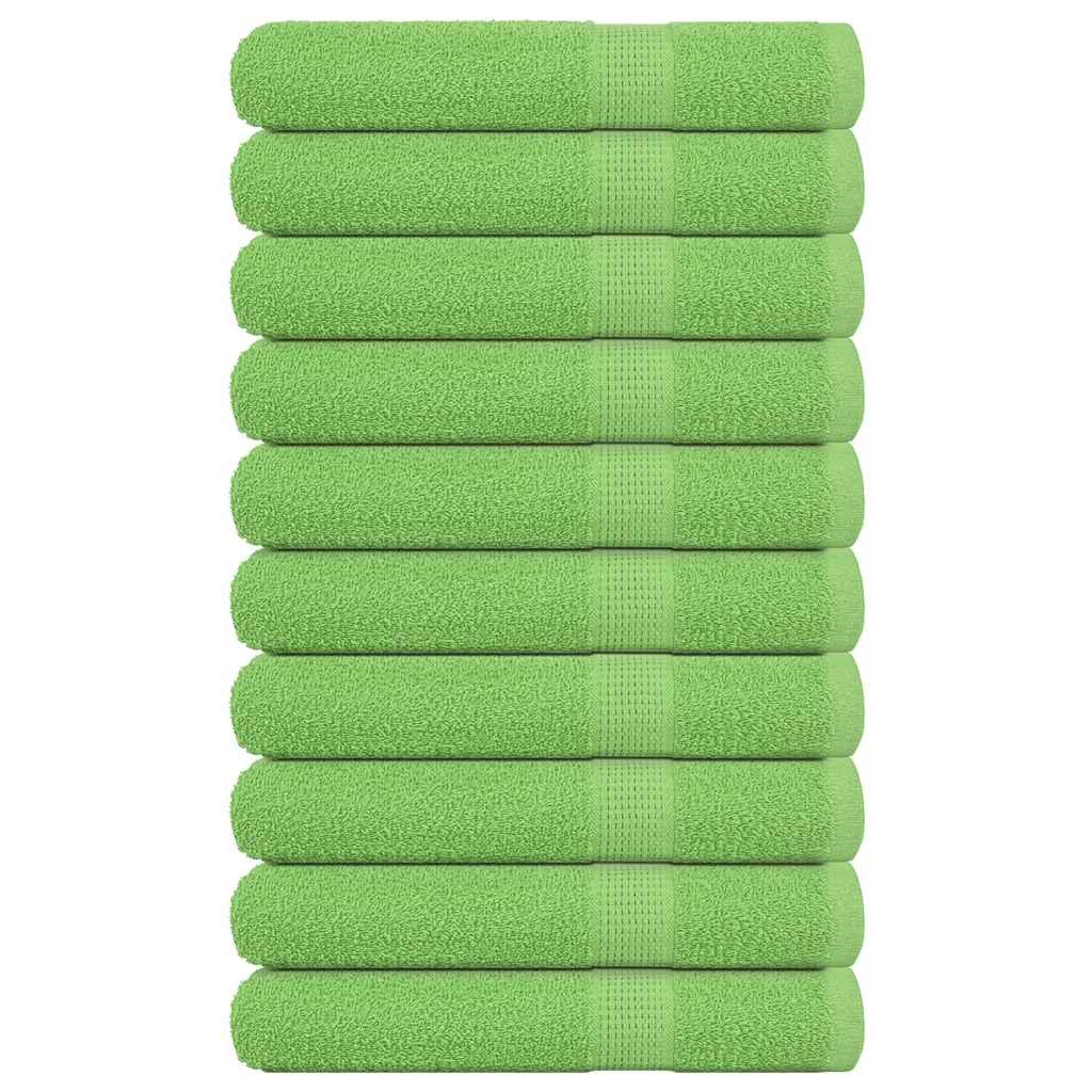 vidaXL Ręczniki do sauny, 10 szt, zielone, 80x200 cm, bawełna 100%