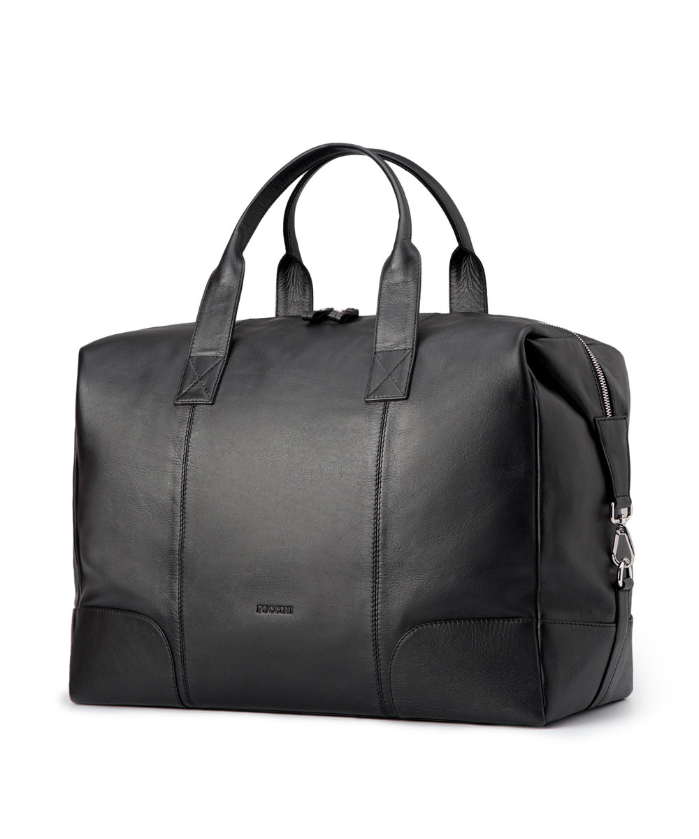 Torba Podróżna Skórzana Turystyczna Duża Elegancka PUCCINI Czarna LGD2523 1